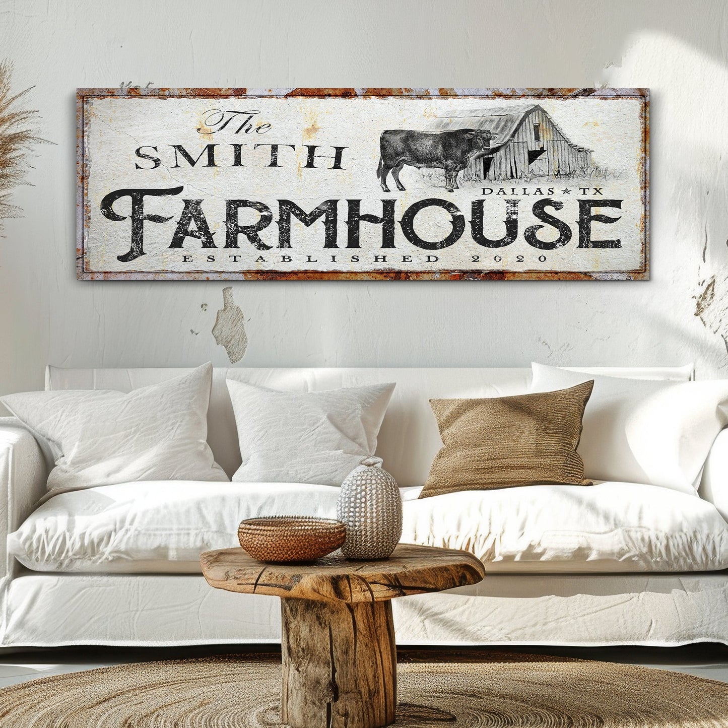 Rustic Farmhouse Canvas Sign XIV