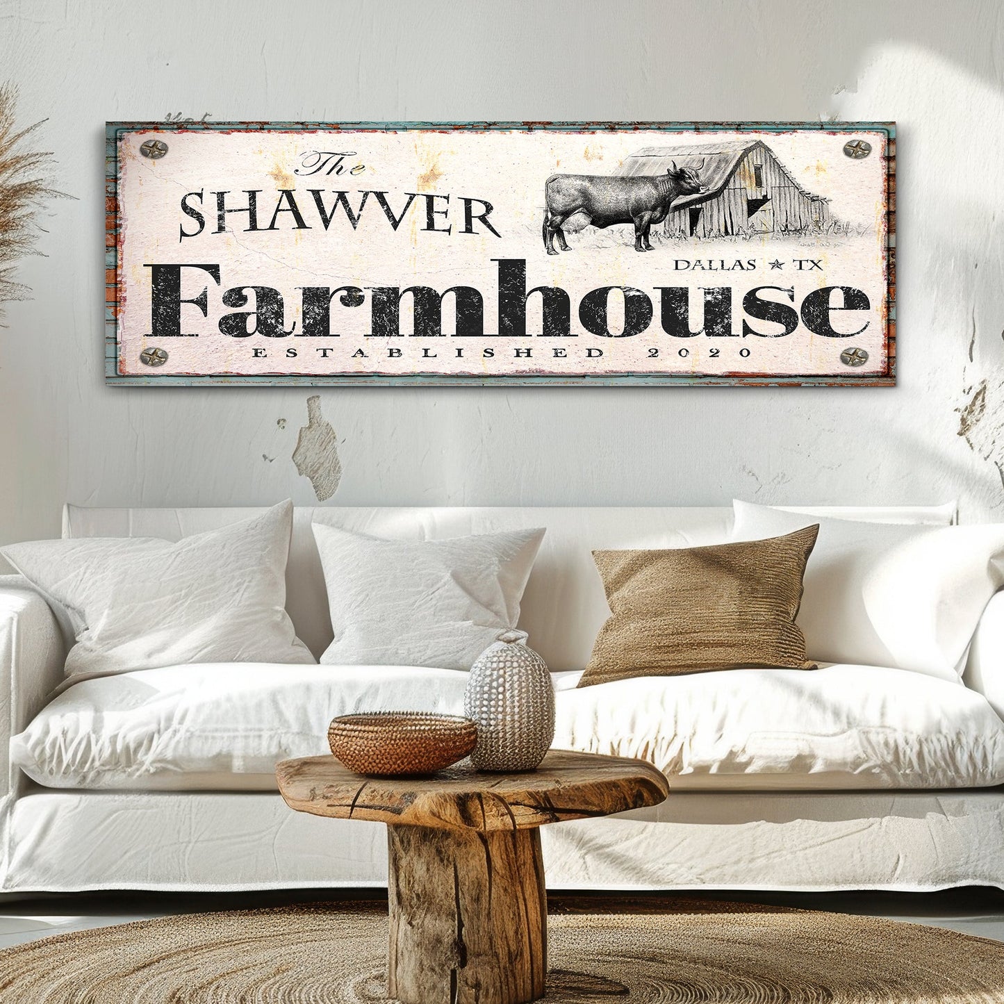 Rustic Farmhouse Canvas Sign XV