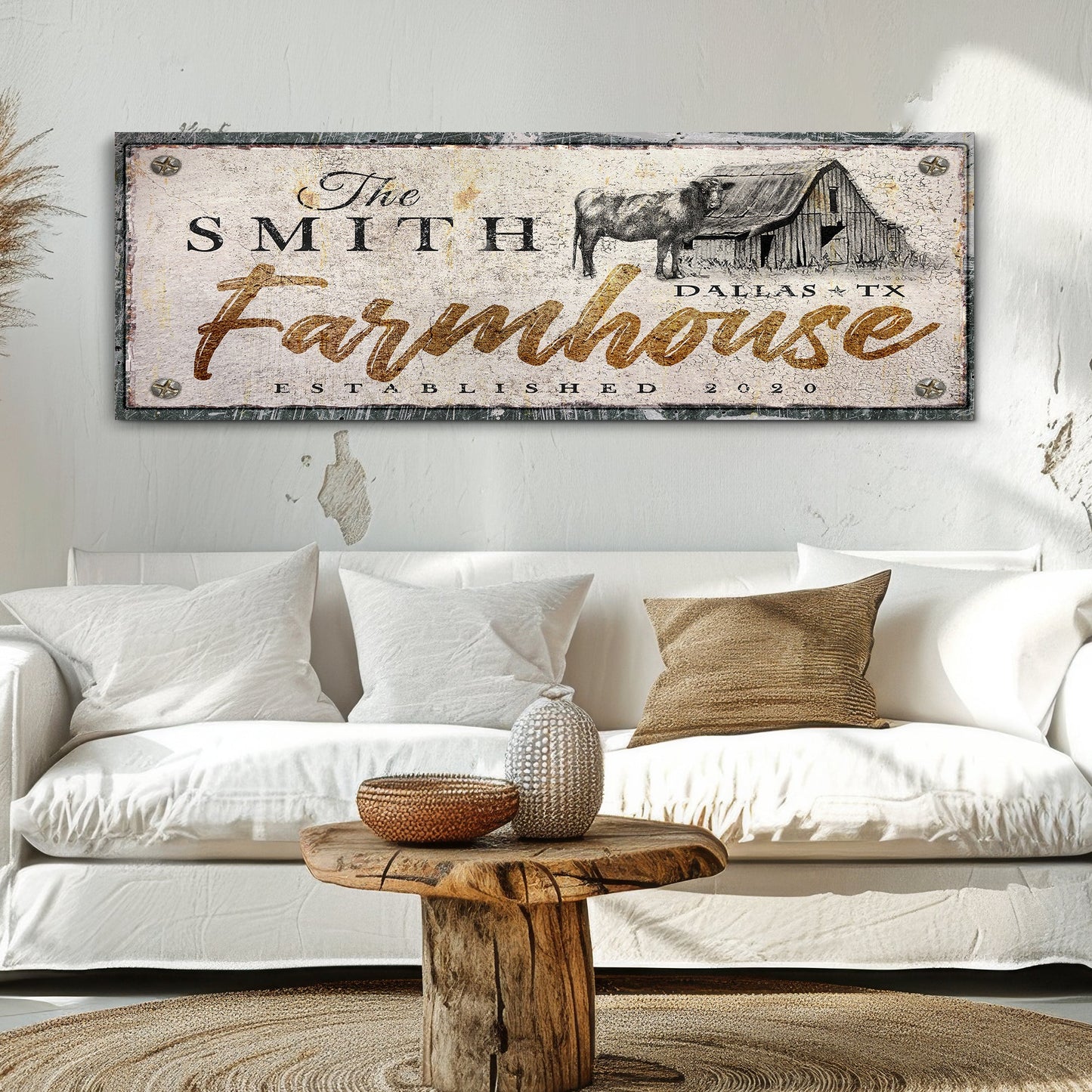 Rustic Farmhouse Canvas Sign XVI