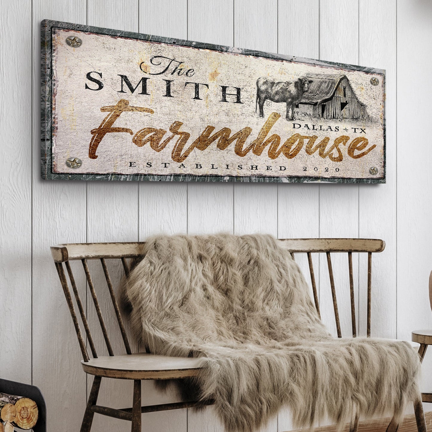 Rustic Farmhouse Canvas Sign XVI