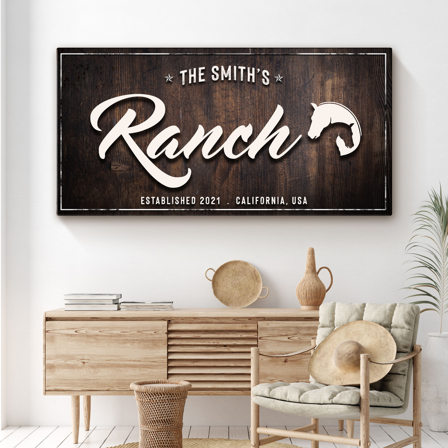 Personalized Family Ranch Canvas Sign