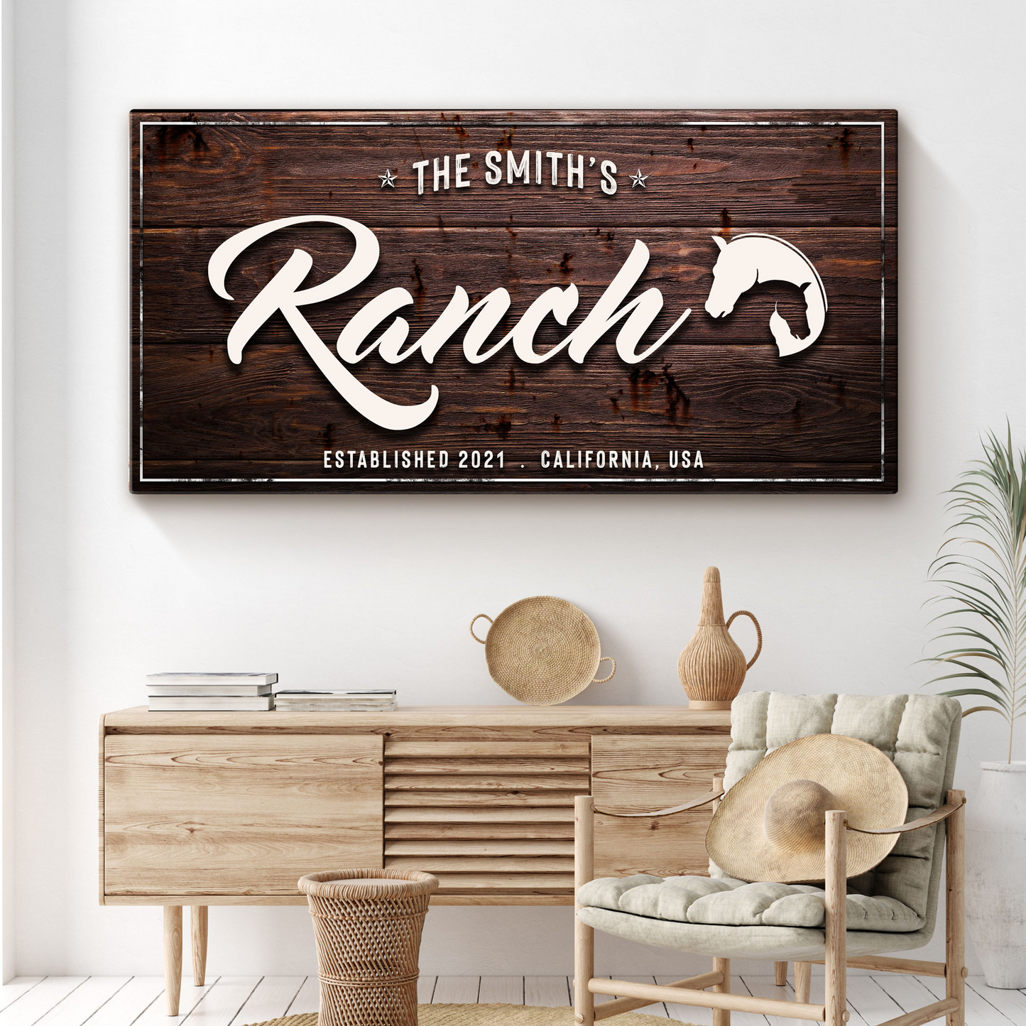 Personalized Family Ranch Canvas Sign