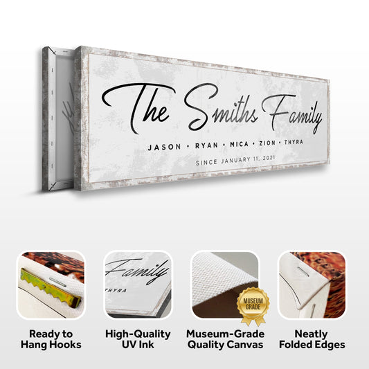 Personalized Last Name Family Canvas Sign