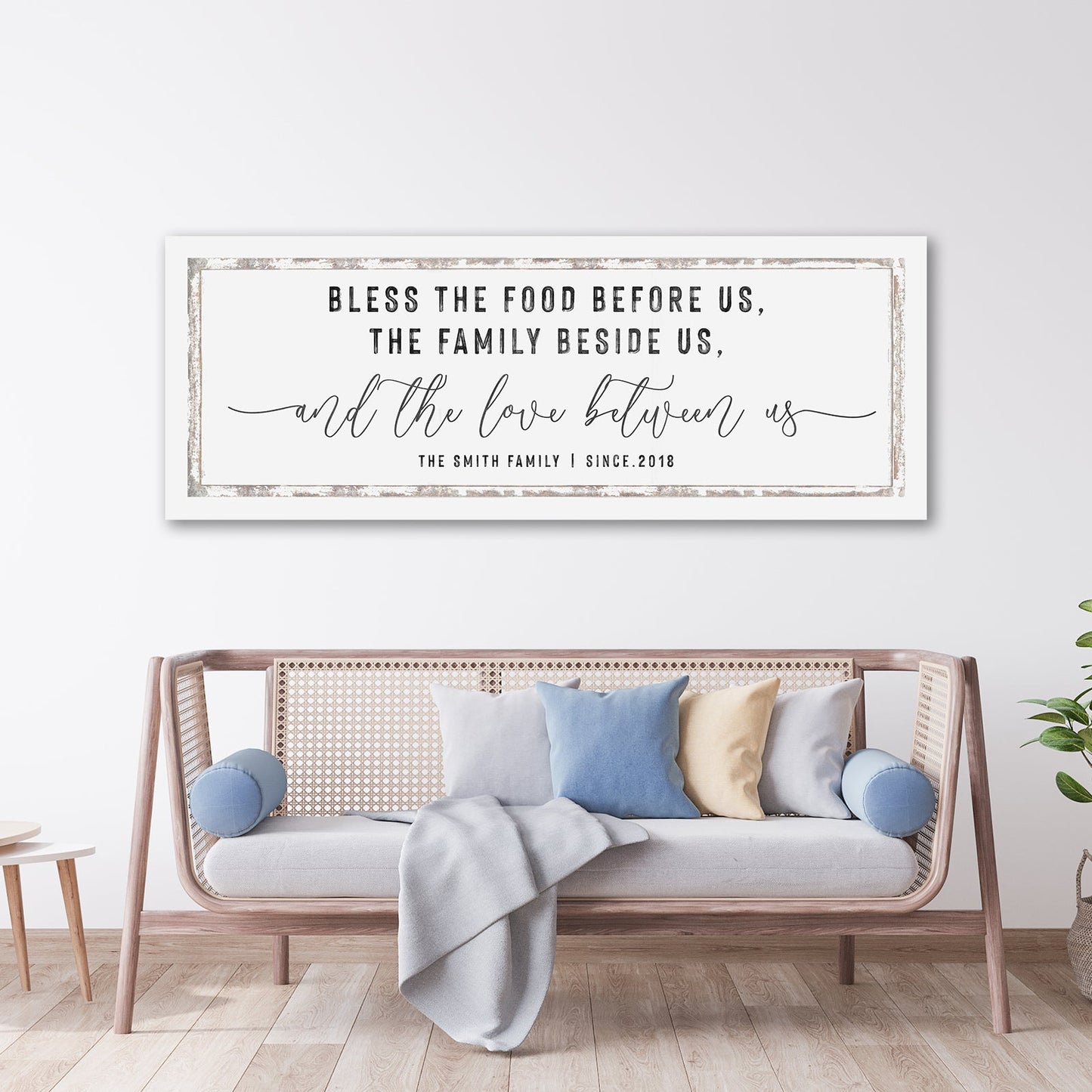 Personalized Family Name Canvas Sign Wall Art