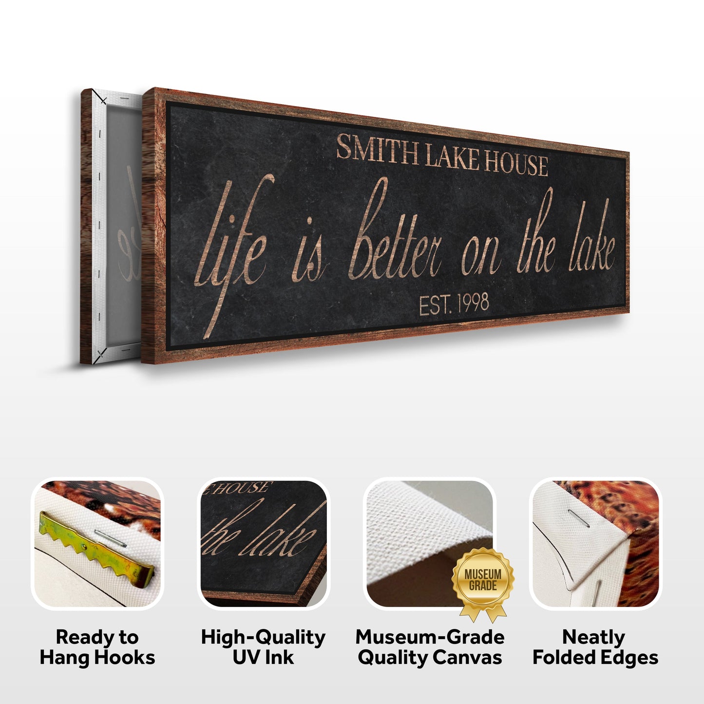 Life Is Better On The Lake Canvas Sign