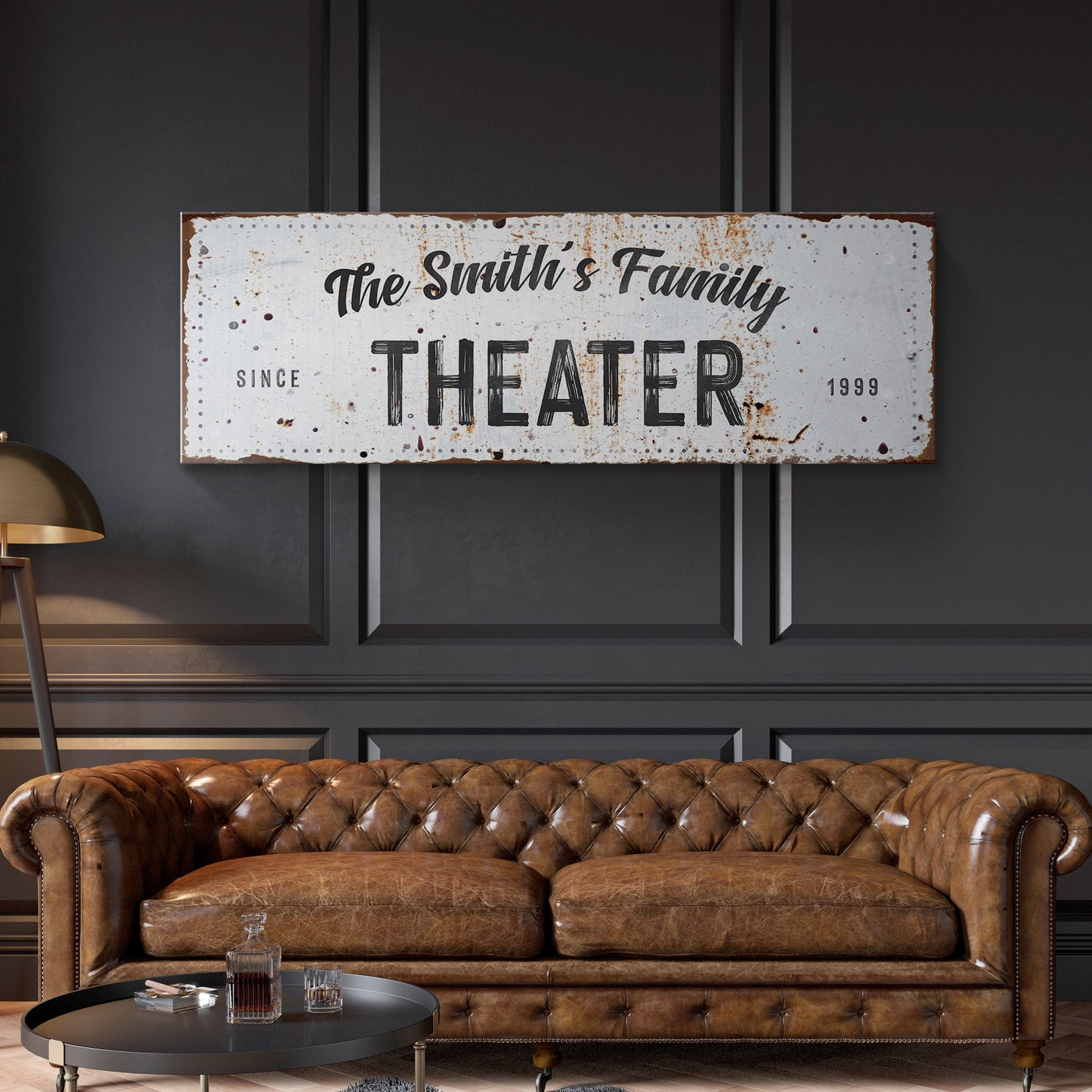 Family Theater Canvas Wall Art Sign