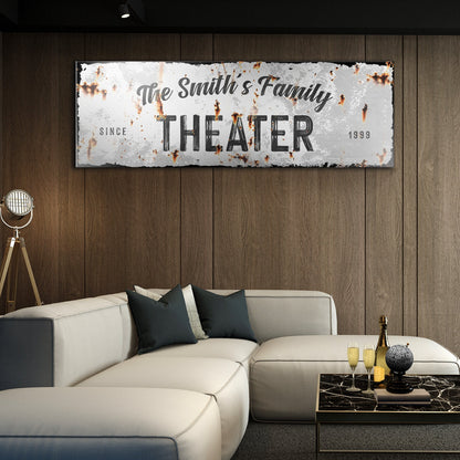 Family Theater Canvas Wall Art Sign