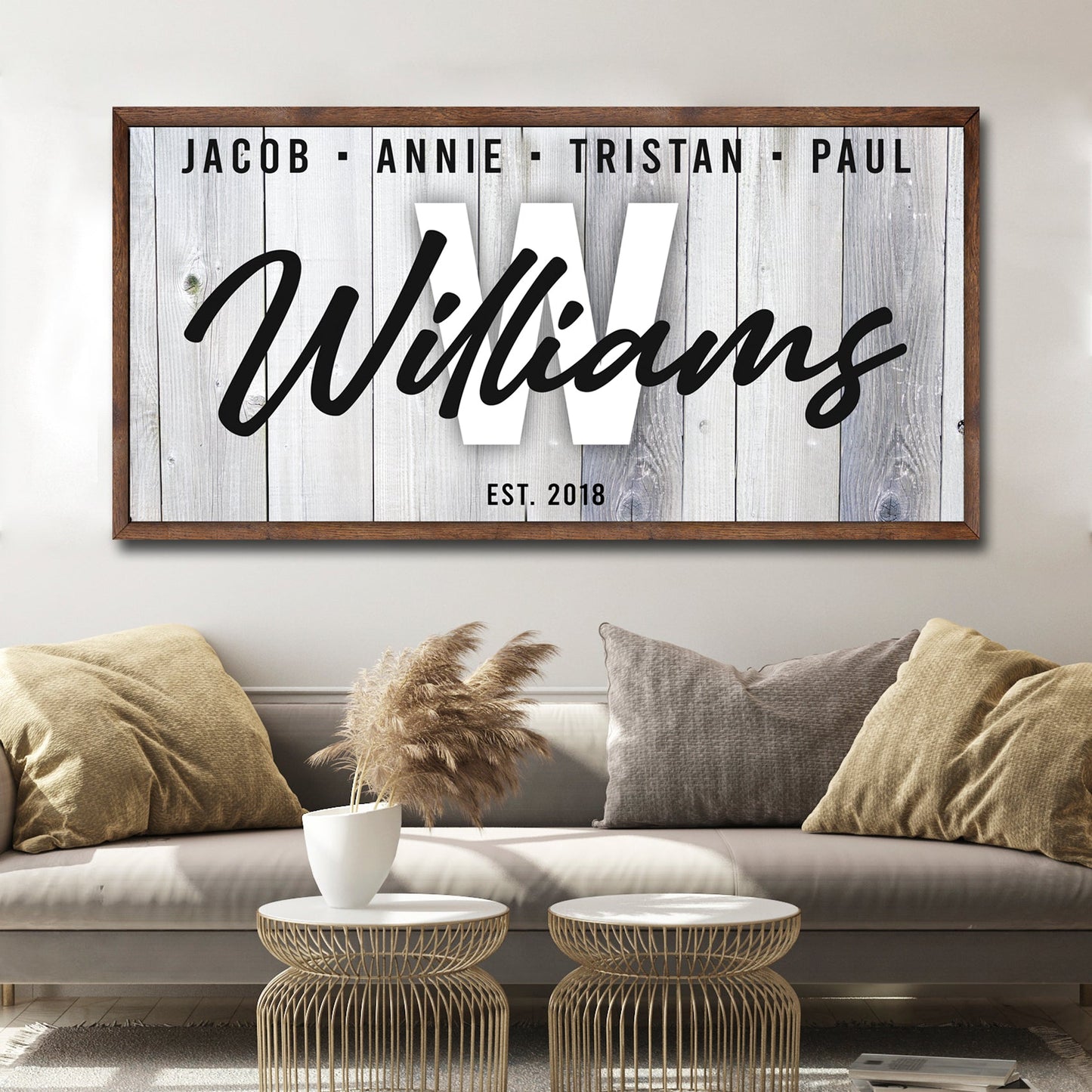 Personalized Family Name Canvas Wall Art