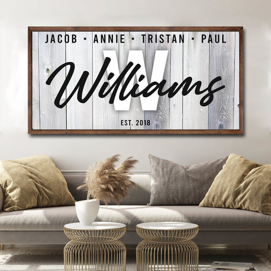 Personalized Family Name Canvas Wall Art