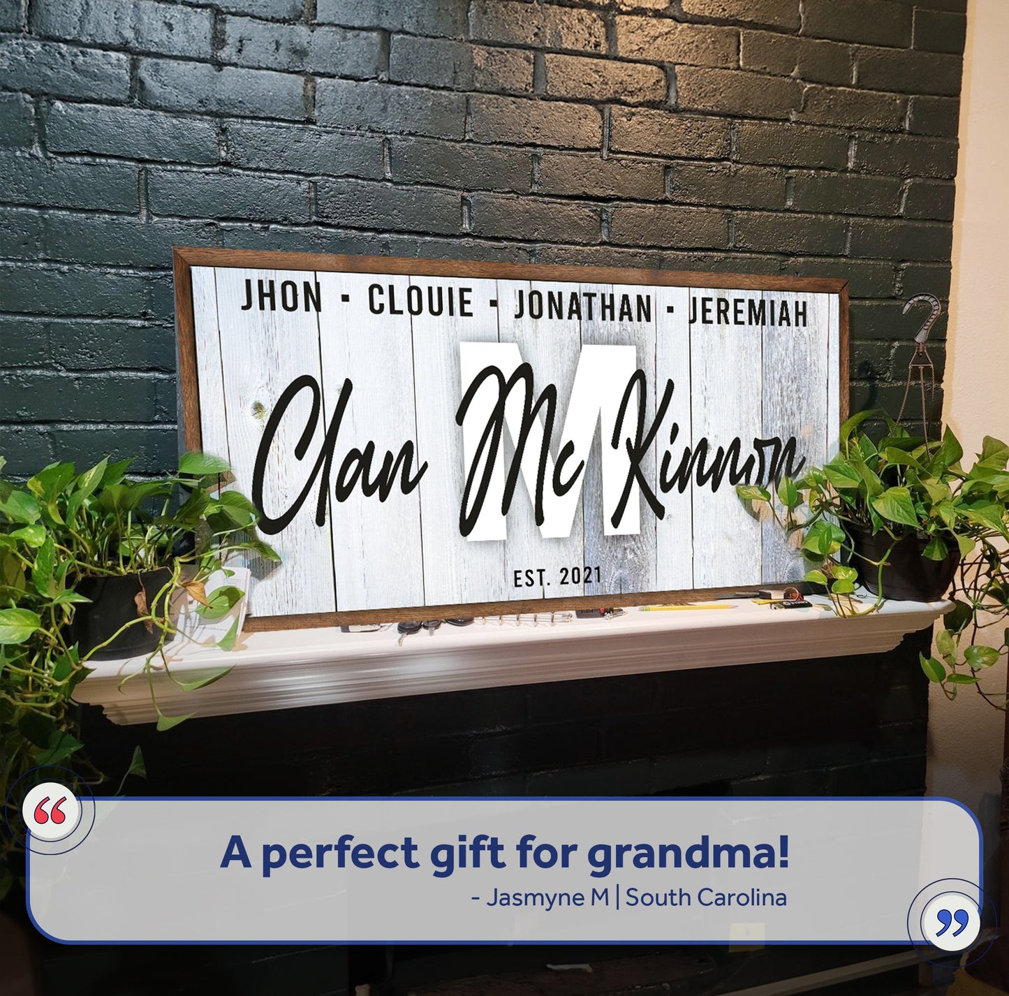 Personalized Family Name Canvas Wall Art
