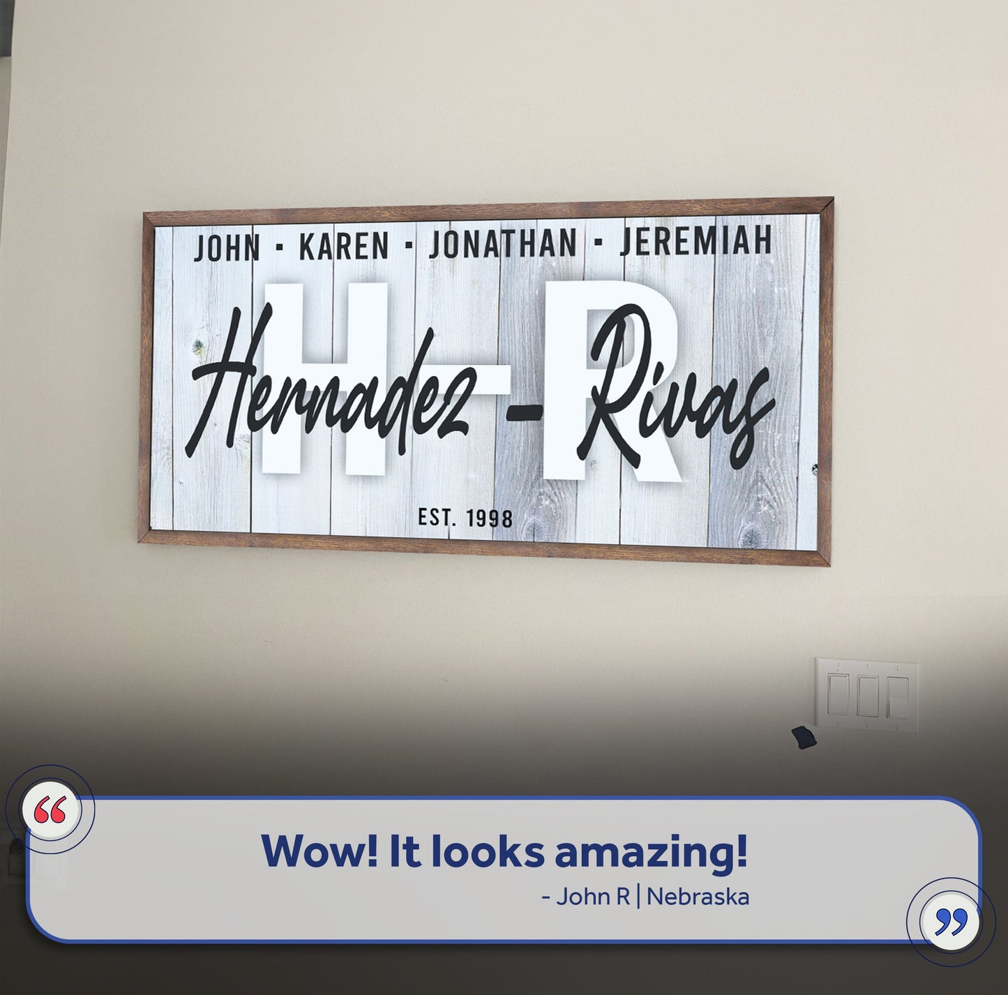 Personalized Family Name Canvas Wall Art