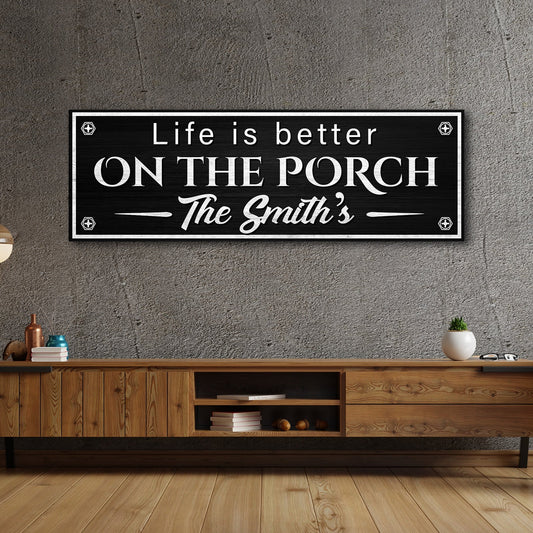 Personalized Family Name Porch Canvas Sign