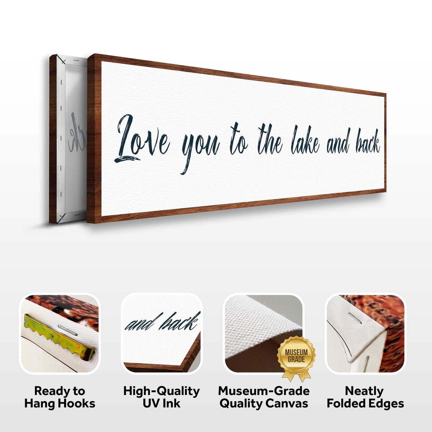 Love You To The Lake And Back Canvas Wall Art