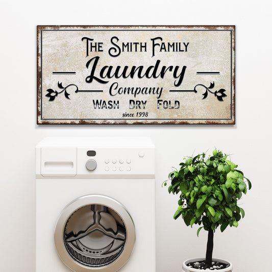 Family Laundry Company Canvas Wall Art