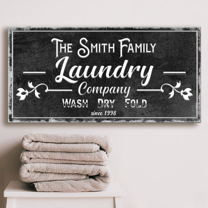Family Laundry Company Canvas Wall Art