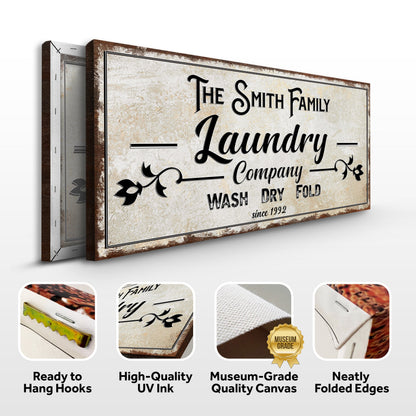 Family Laundry Company Canvas Wall Art