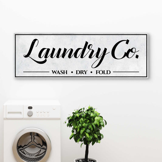 Laundry Co Wash Dry Fold Canvas Wall Art
