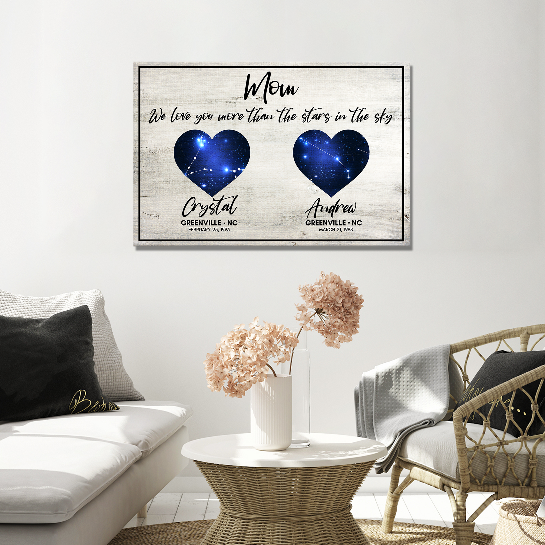 We Love You More Than The Stars In The Sky canvas wall art