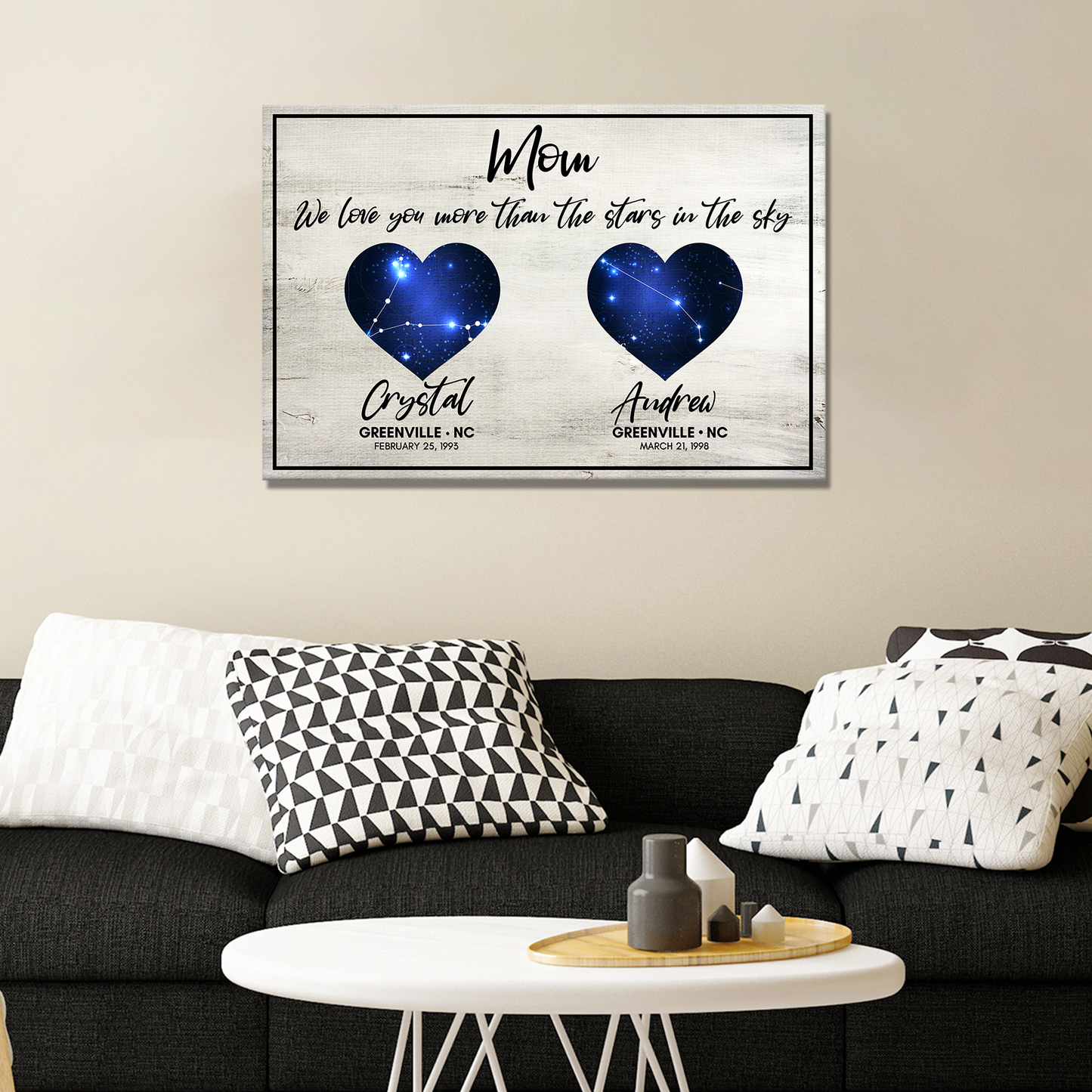 We Love You More Than The Stars In The Sky Canvas Wall Art
