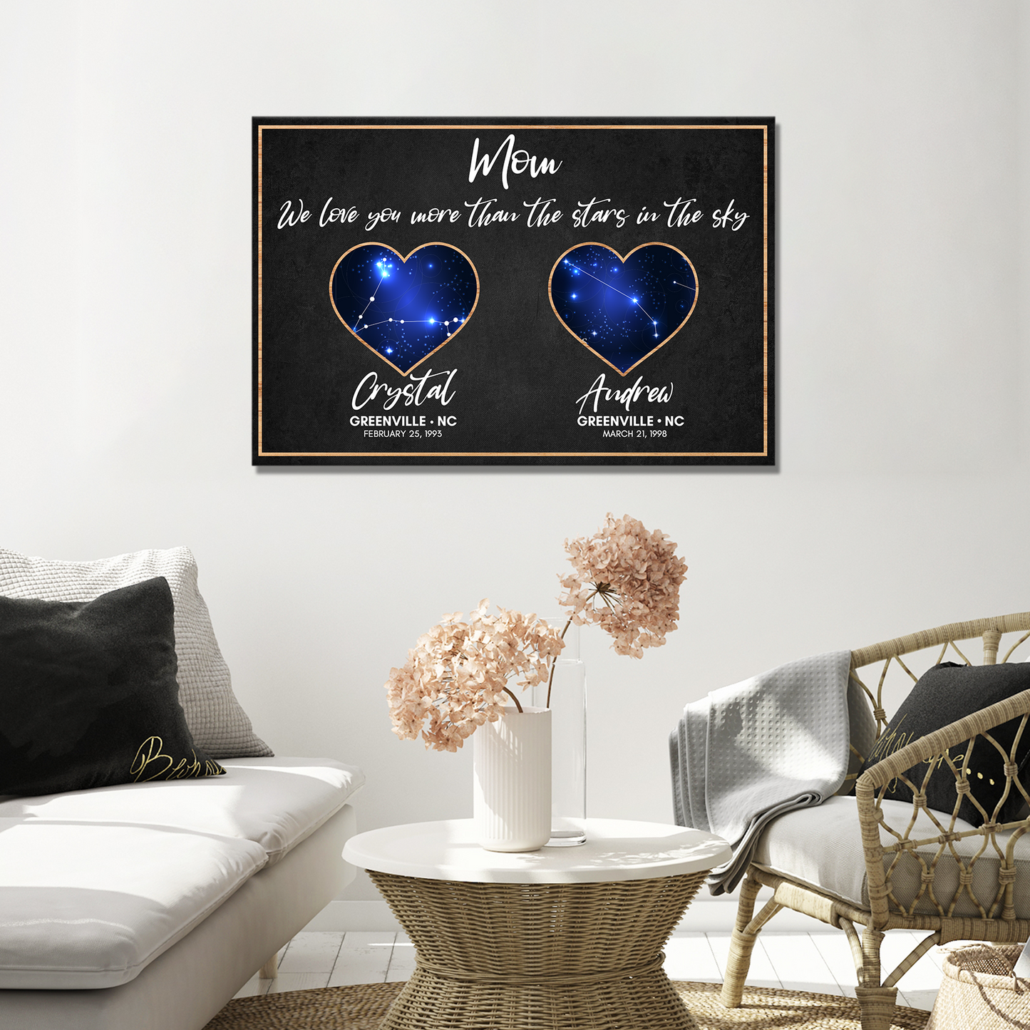 We Love You More Than The Stars In The Sky Canvas Wall Art