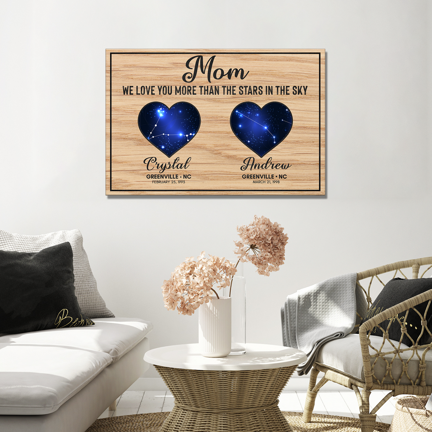 We Love You More Than The Stars In The Sky Canvas Wall Art