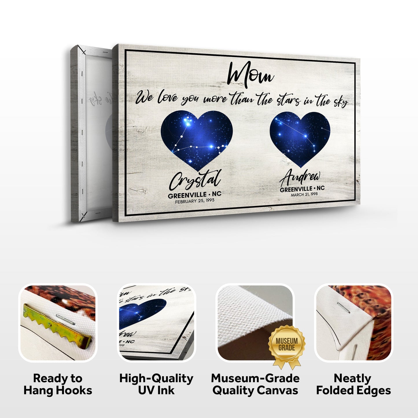 We Love You More Than The Stars In The Sky Canvas Wall Art