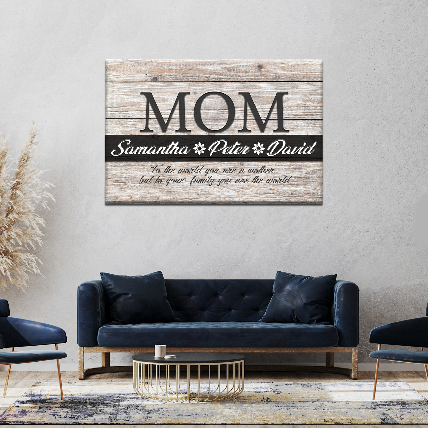 You Are The World Mom Canvas Wall Art Gift