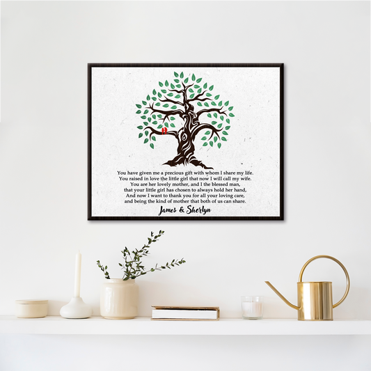 Thank You Mother-In-Law canvas wall art gift sign