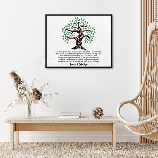 Thank You Mother-In-Law Canvas Wall Art Gift