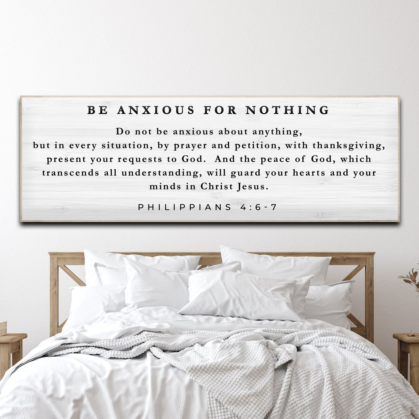Philippians 4:6-7 Be Anxious For Nothing Canvas Wall Art