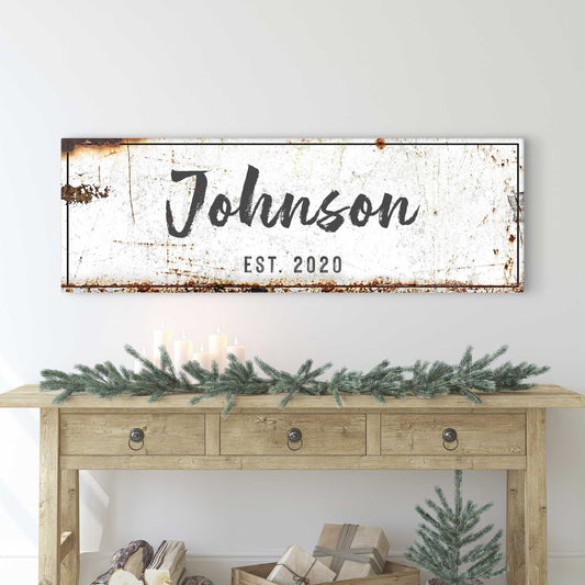 Personalized Family Name Canvas Sign