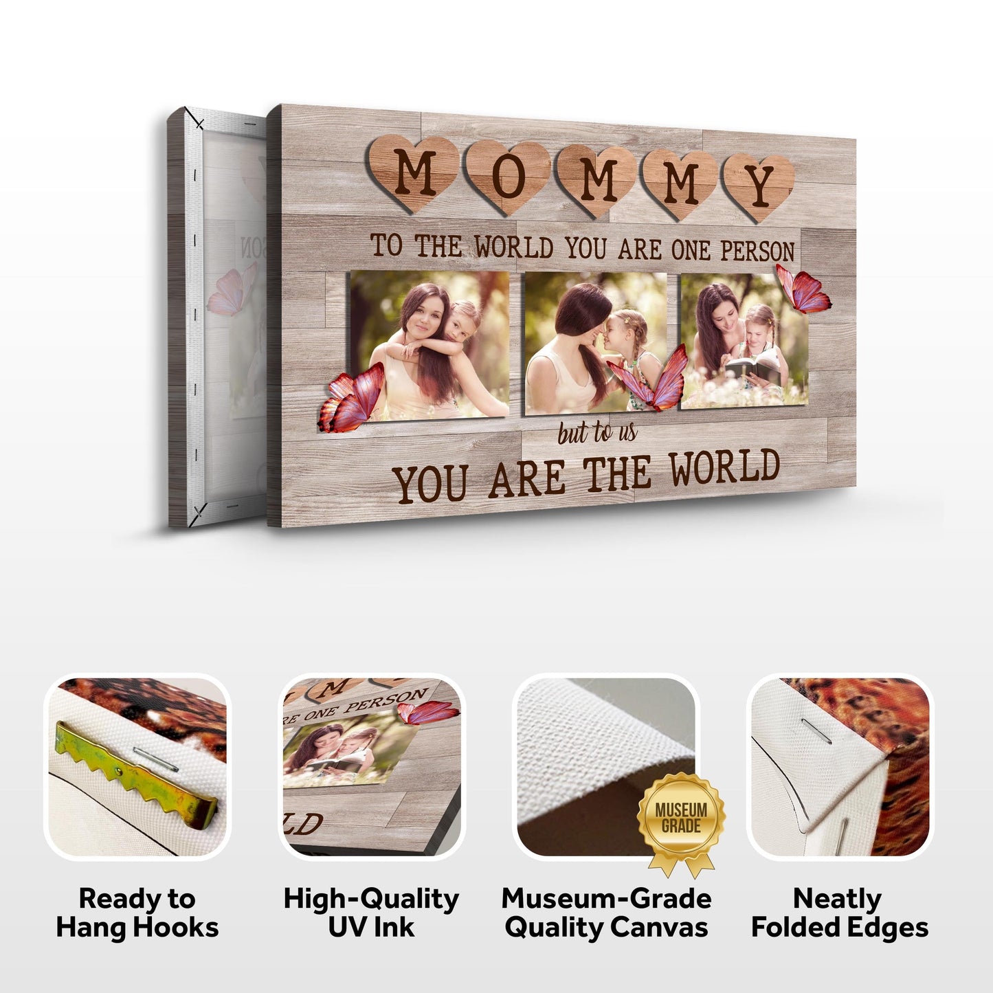 Mommy You Are The World Canvas Sign