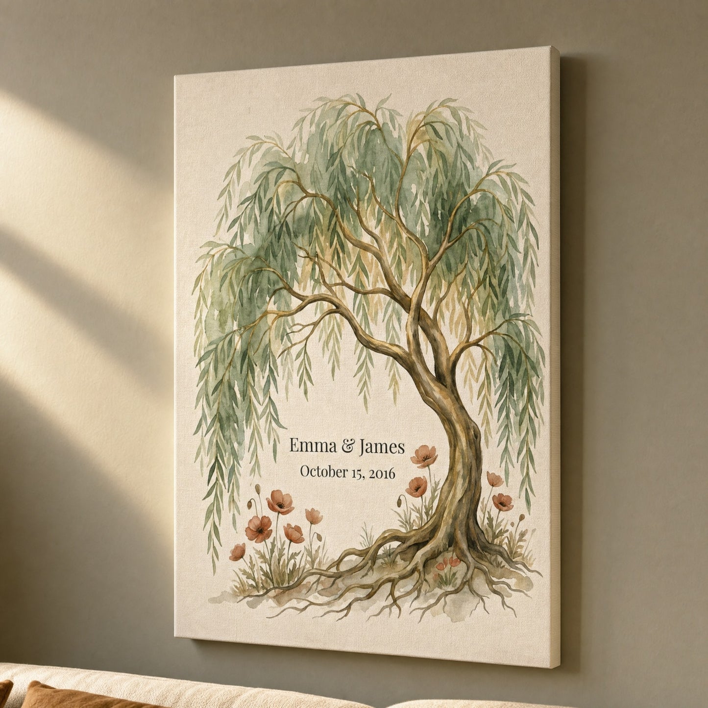 Personalized Willow Anniversary Canvas