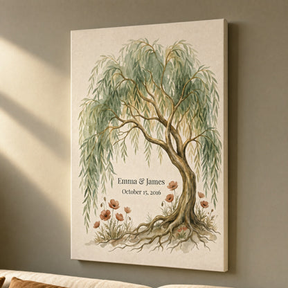 Personalized Willow Anniversary Canvas