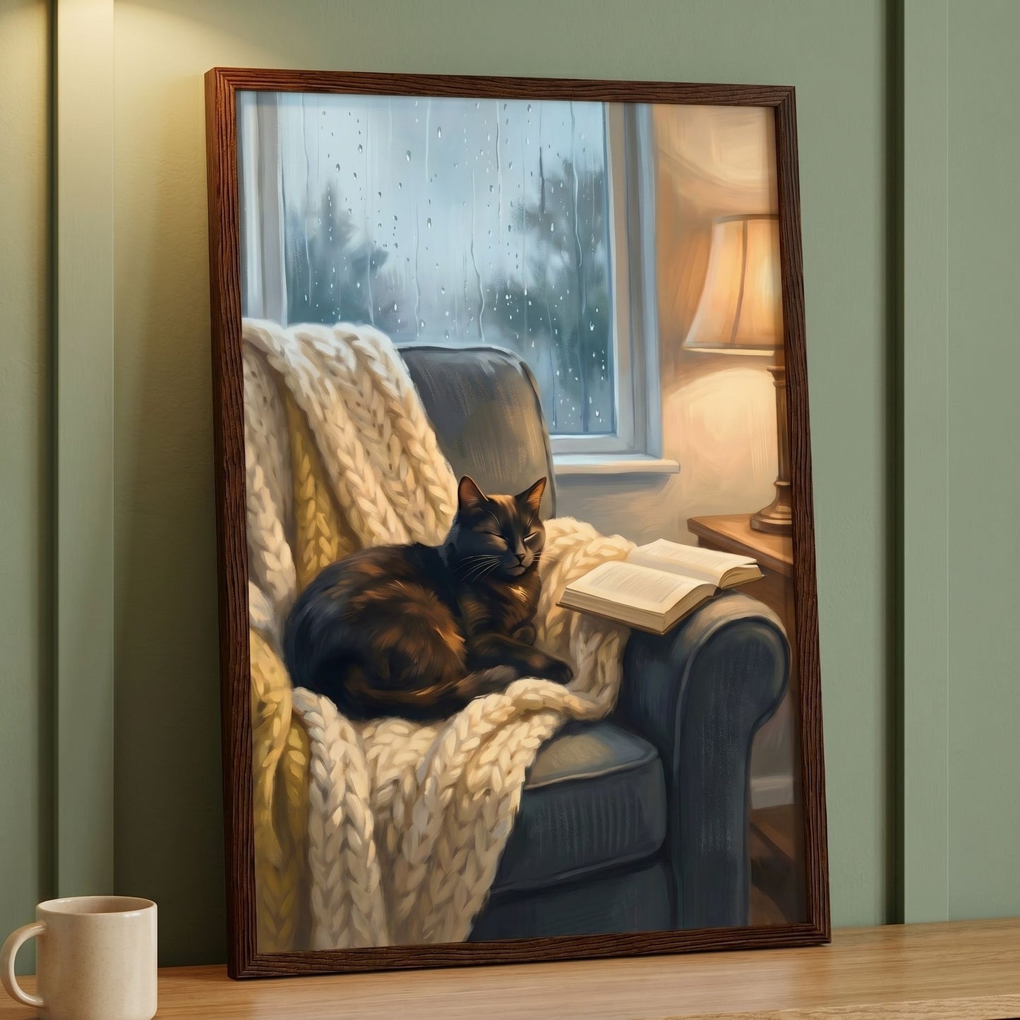 Cozy Cat Reading Poster - The Finishing Touch Your Reading Nook Needs