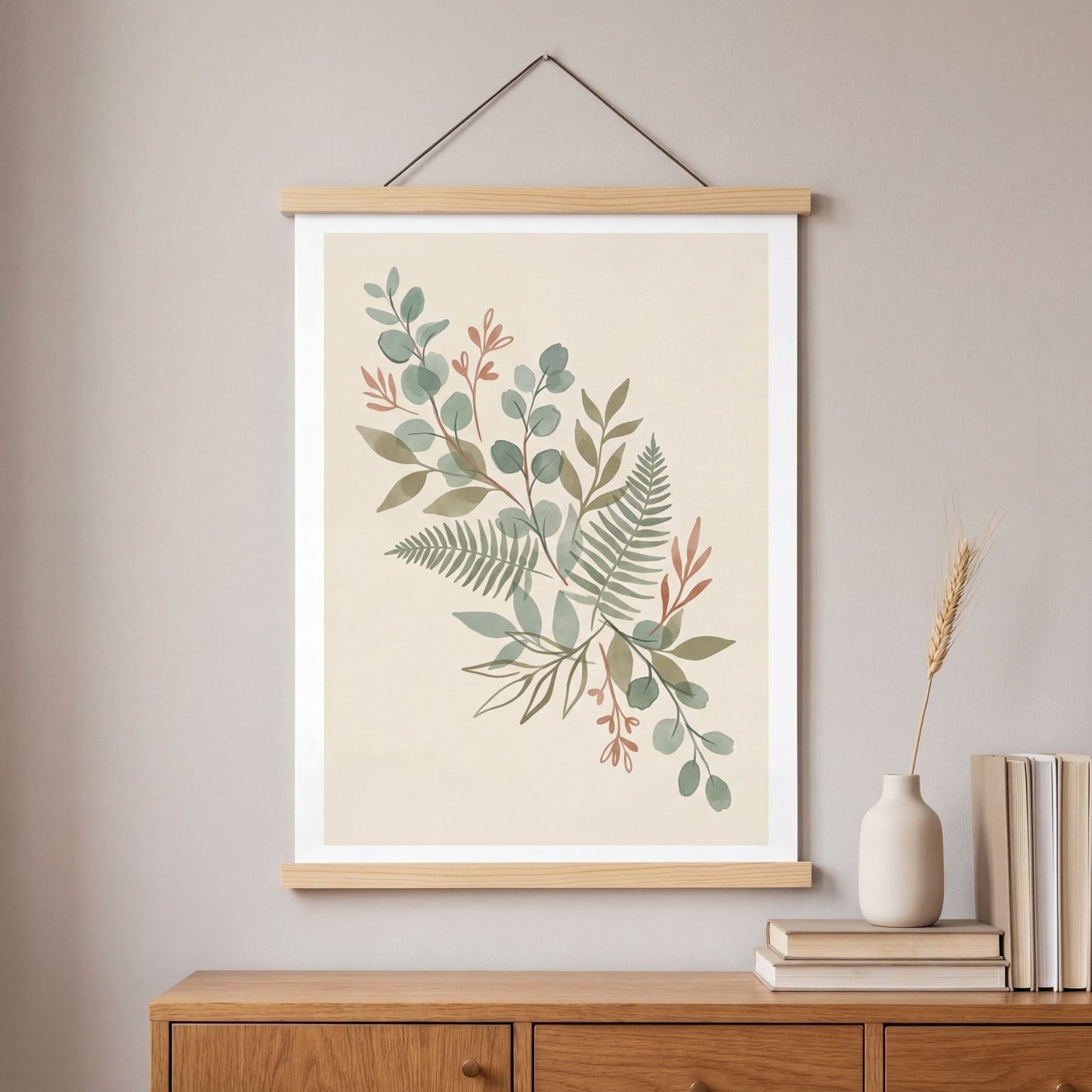 Sage Botanica Boho Botanical Print