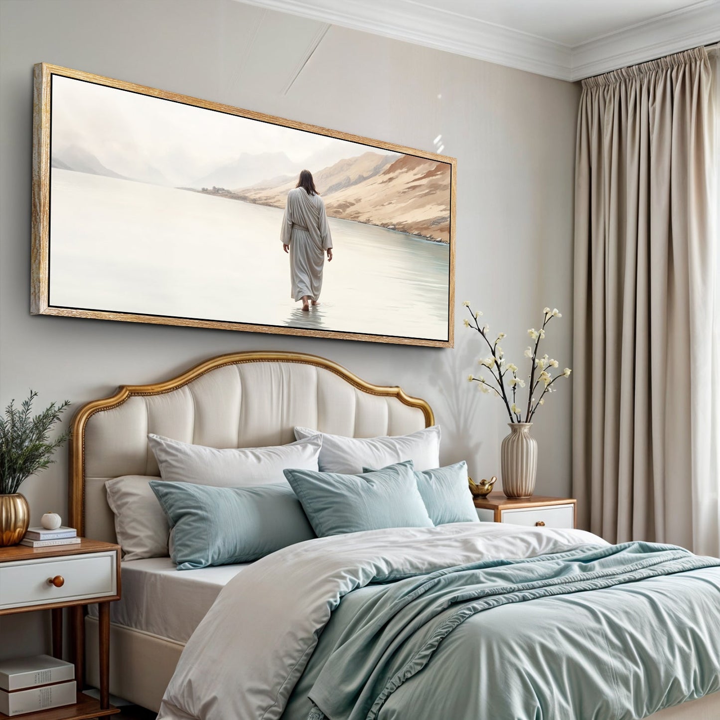 Walking on Water Faith Canvas Wall Art IV