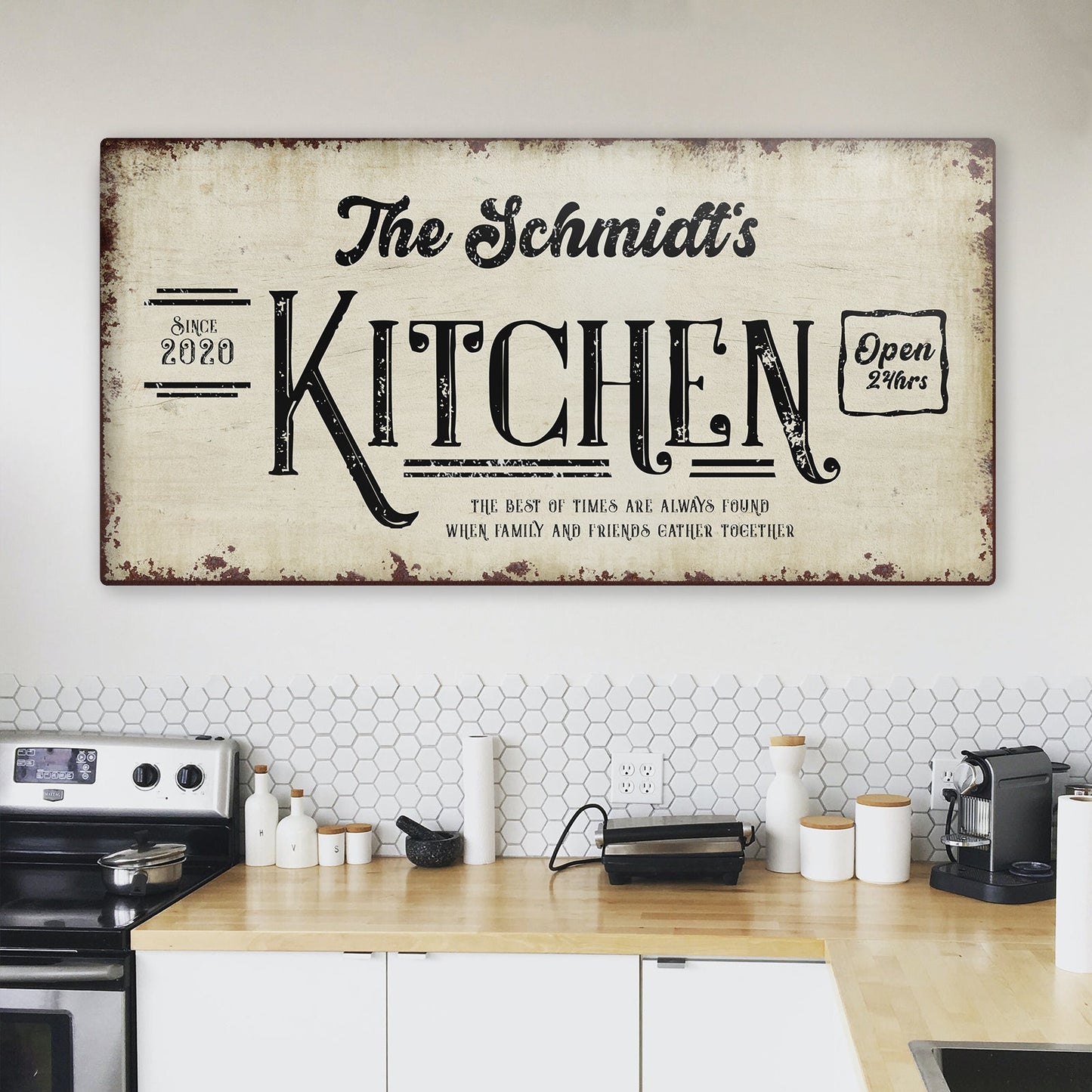 Kitchen Canvas Wall Art Sign