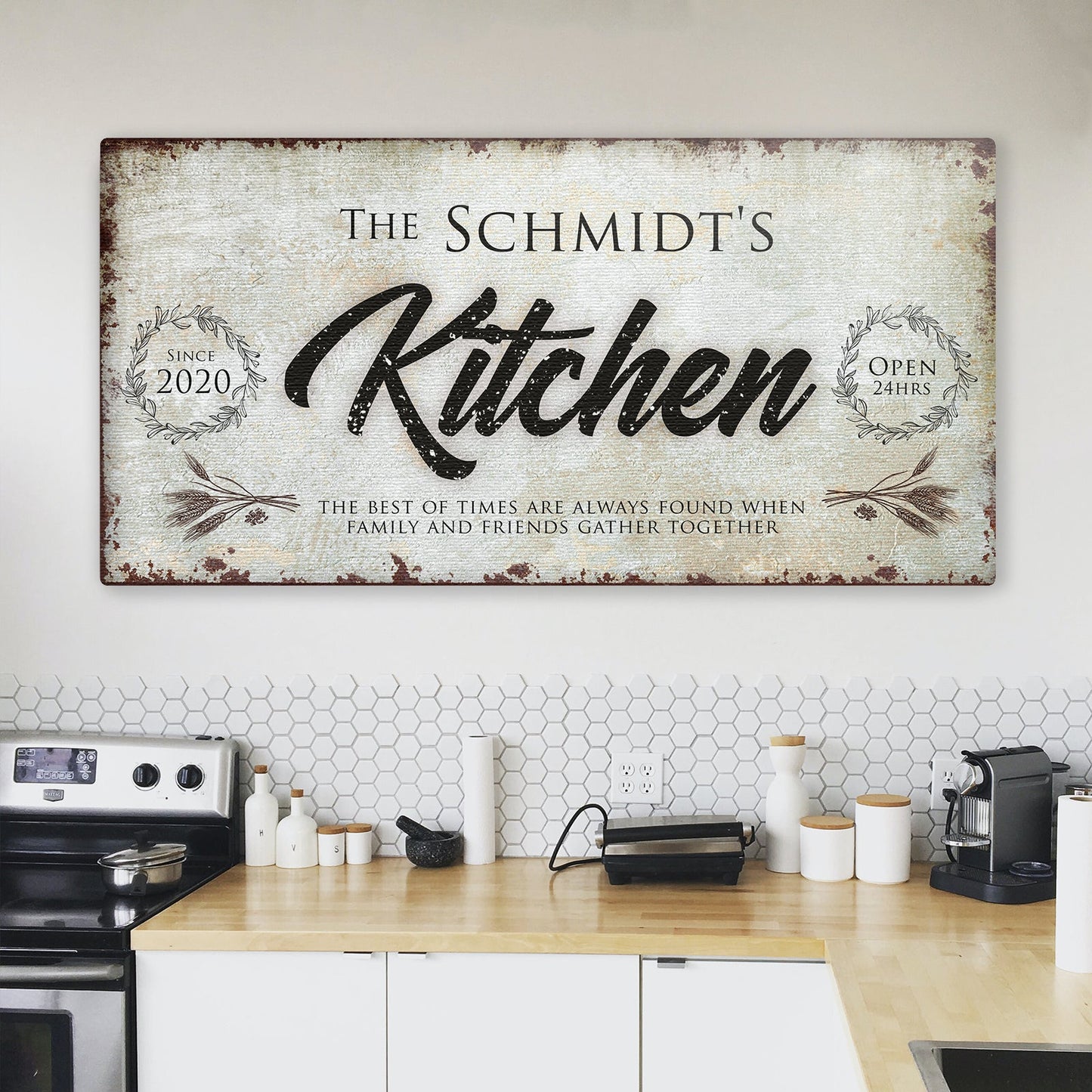 Kitchen Canvas Wall Art Sign