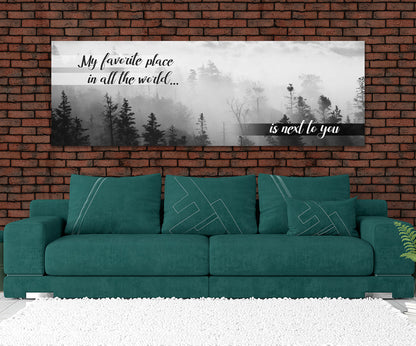 My Favorite Place In All The World Is Next To You Canvas Wall Art