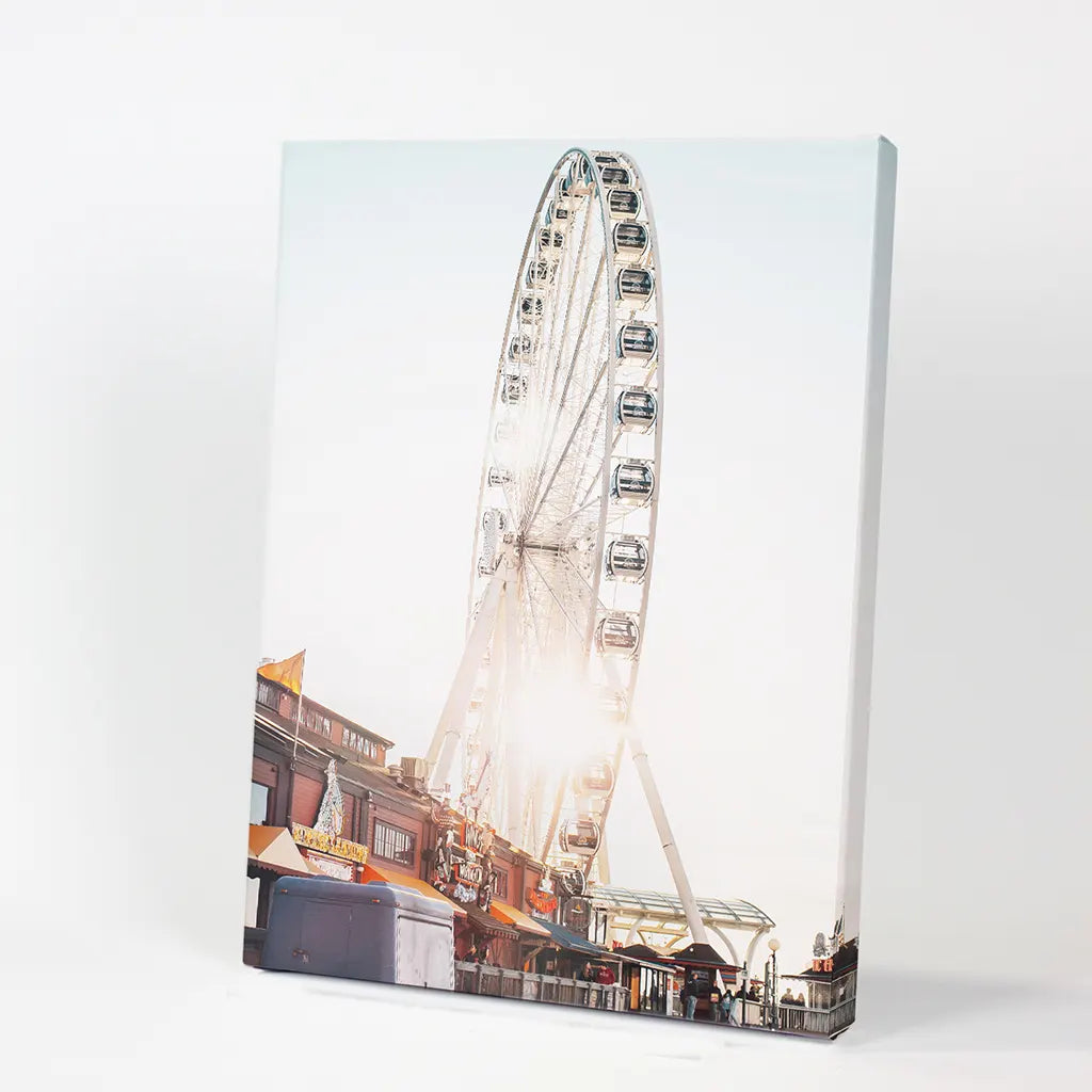 Ferris Wheel Print - Summer Beach Coastal Wall Art