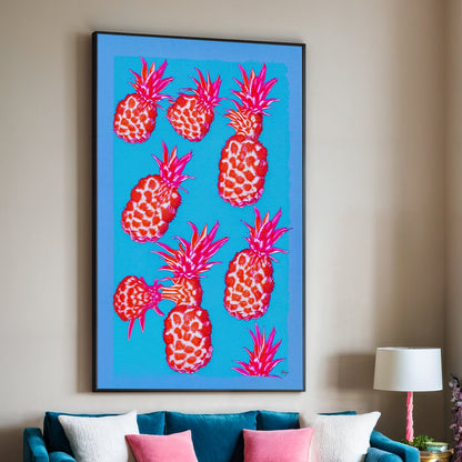 Fever Pina Pineapple Abstract Canvas Wall Art
