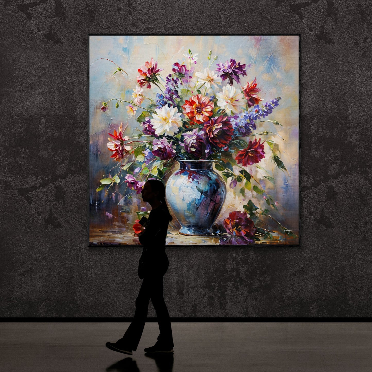 Flore Symphony Floral Bouquet Canvas Wall Art