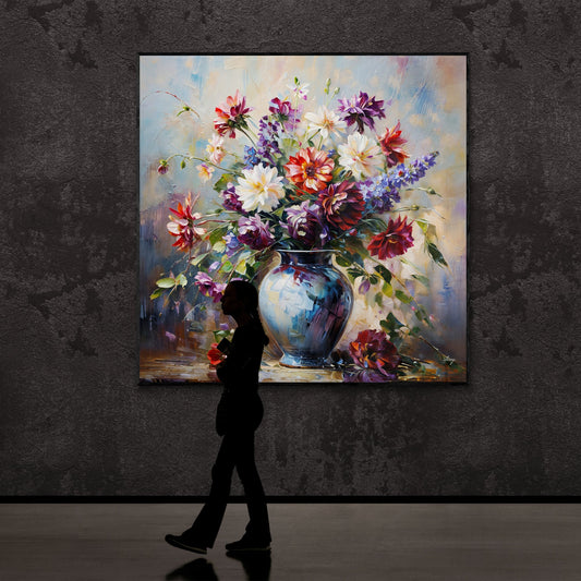 Flore Symphony Floral Bouquet Canvas Wall Art