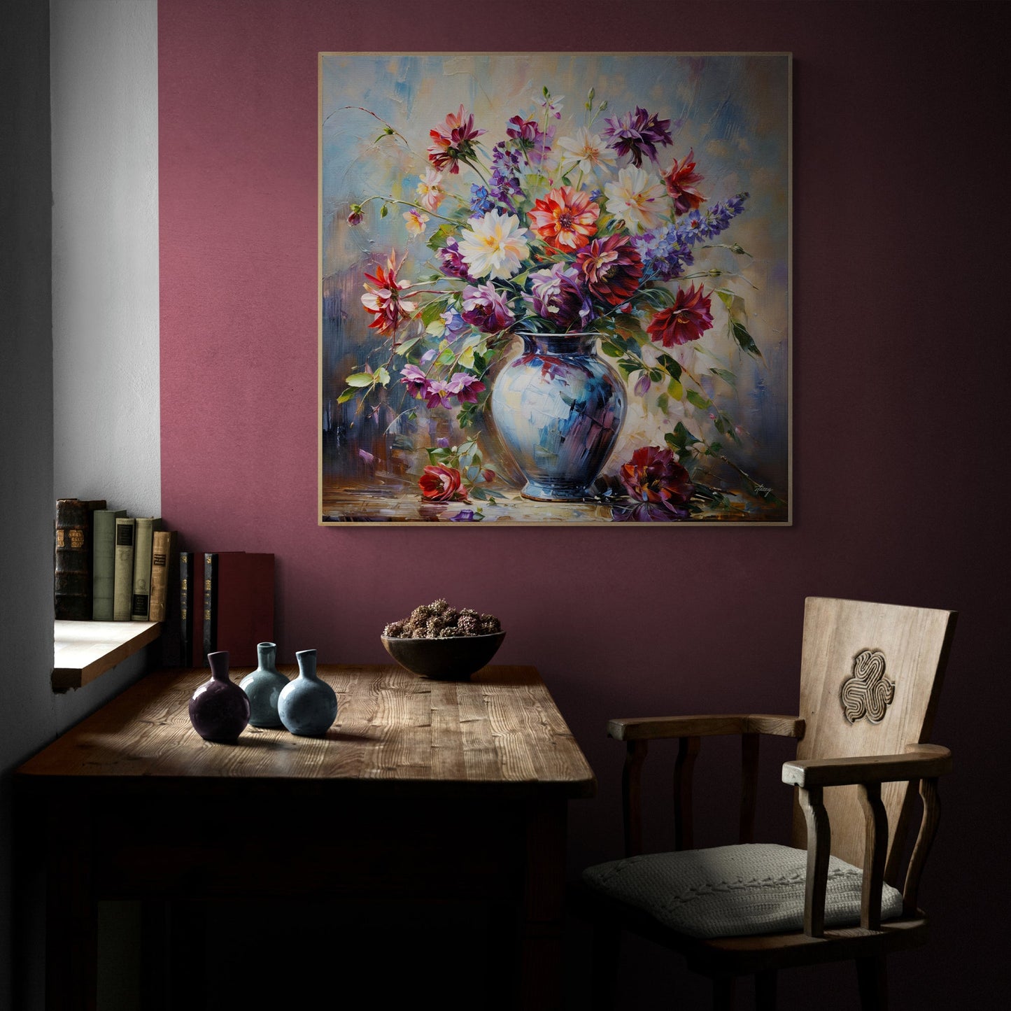 Flore Symphony Floral Bouquet Canvas Wall Art