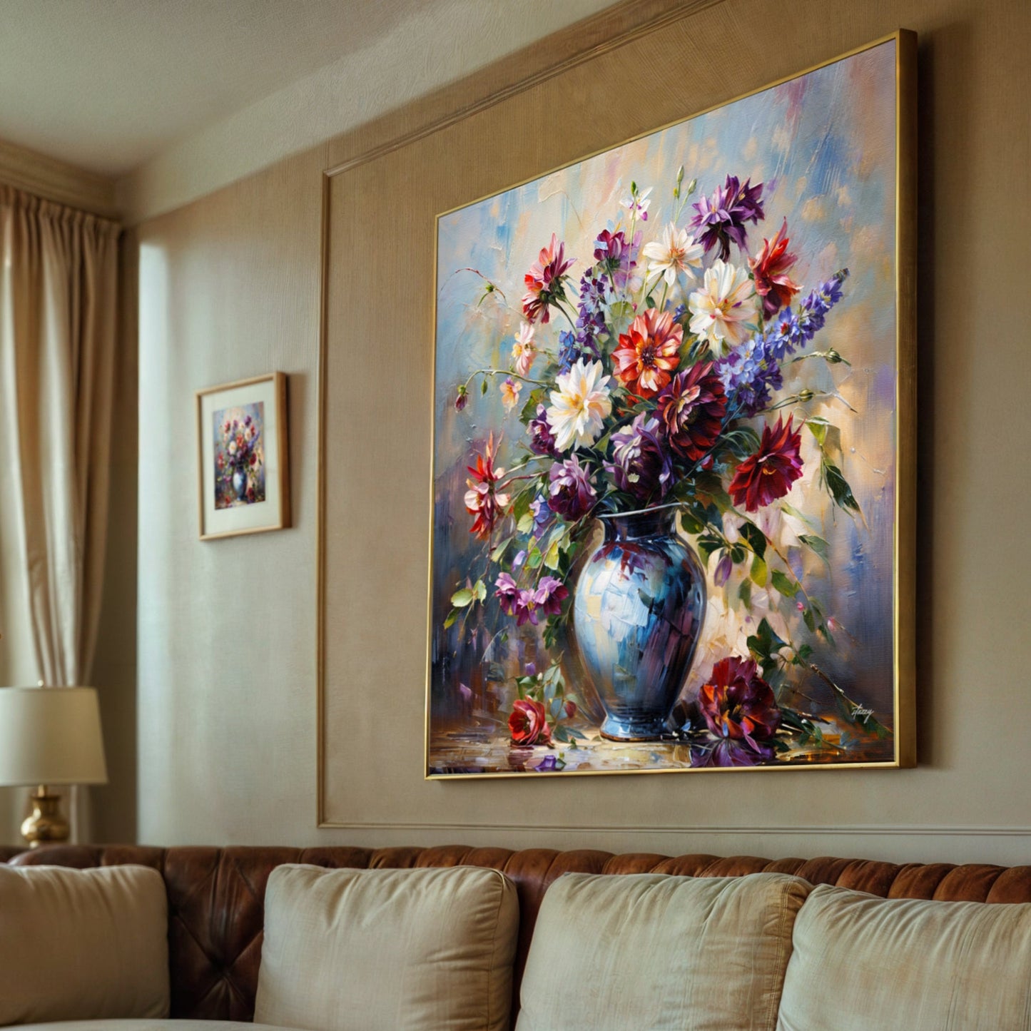 Flore Symphony Floral Bouquet Canvas Wall Art