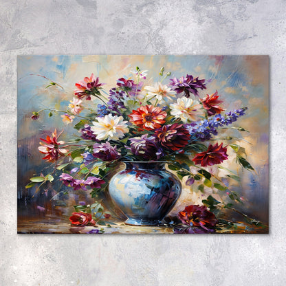 Flore Symphony Floral Bouquet Canvas Wall Art