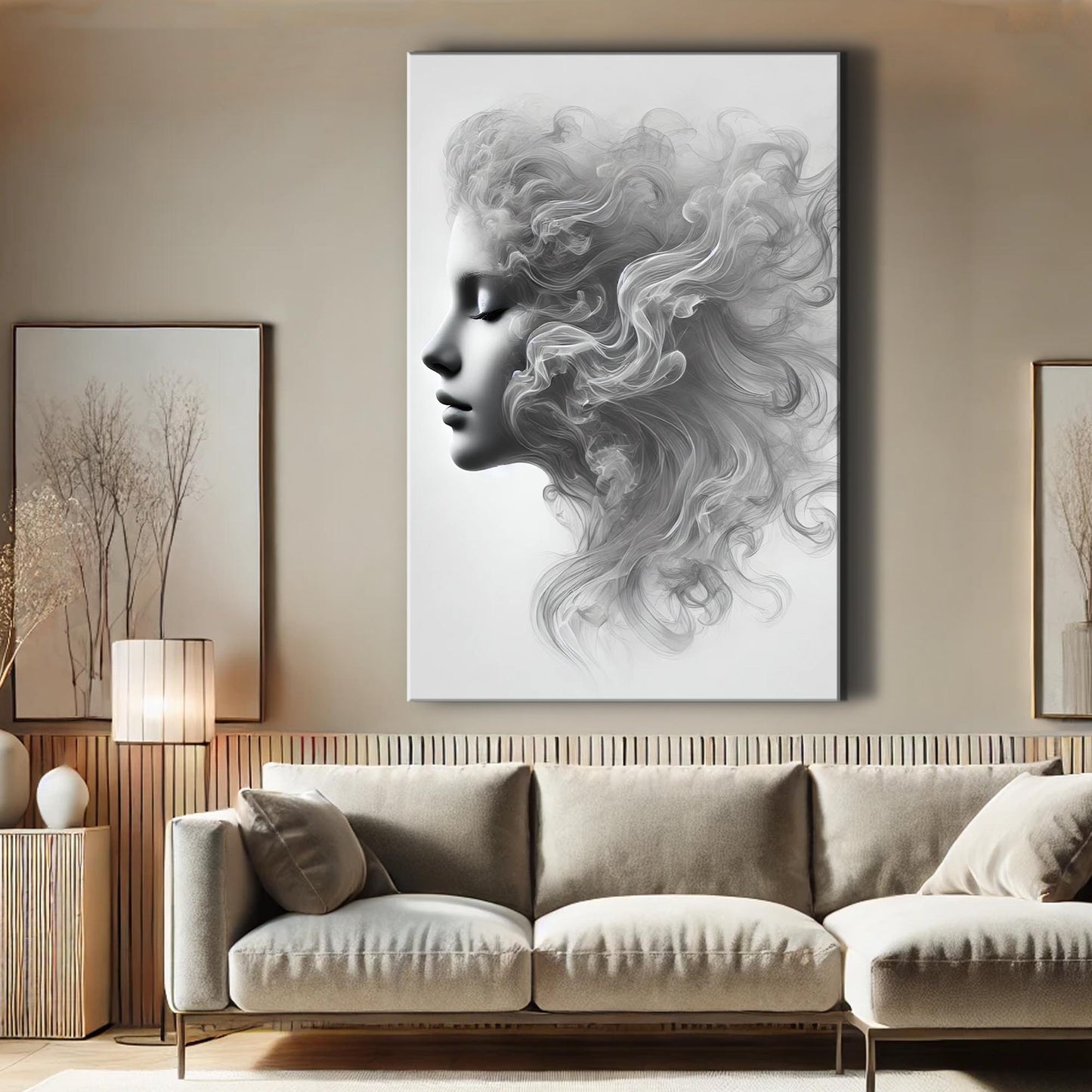 Soft Wave Abstract Flow Canvas Wall Art