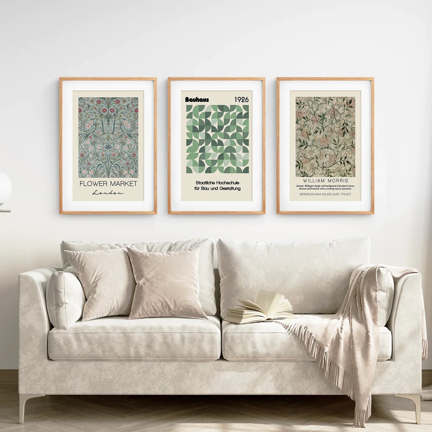 Neutral Botanical Wall Art Set of 3 Home Prints