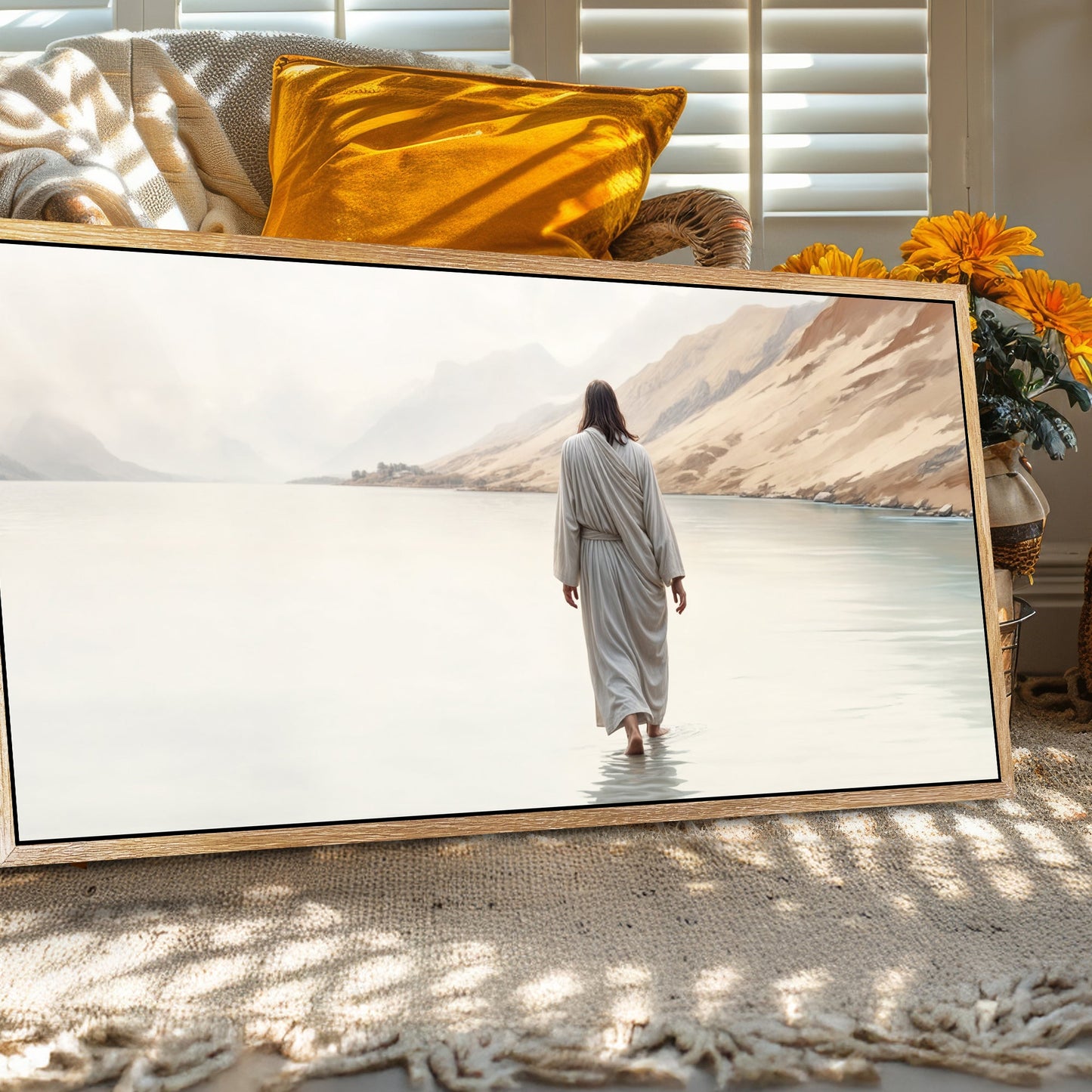 Walking on Water Faith Canvas Wall Art IV
